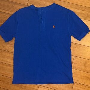 Polo by Ralph Lauren boys Royal Blue Henley Tee-sz.14/16